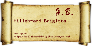 Hillebrand Brigitta névjegykártya